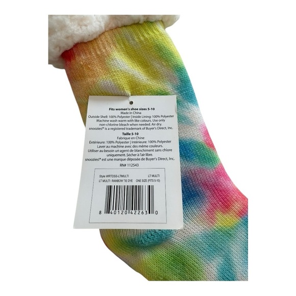Snoozies Women’s Sherpa Lined Tie Dye Socks | NEW! - Picture 5 of 9